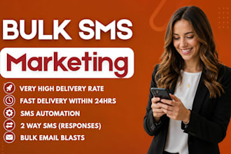 send bulk SMS marketing, twilio text message campaign, and email blast