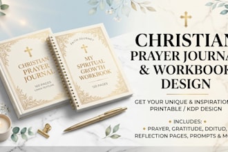 format and design christian prayer journal interior for KDP