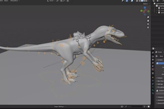 create and rig 3d animal, bird rig, 3d monster creature rig for game, animation