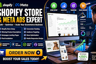 setup shopify website create facebook ads optimize gempages boost seo expert