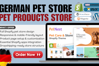 design shopify pet store pet shopify store pet product store pet website