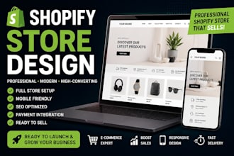 create a professional shopify store ready to launch