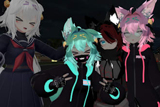 create 3d character models for animation custom vrchat and 3d avatars
