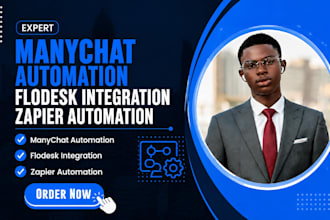 manychat automation flodesk integration zapier automation