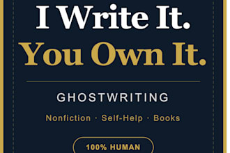 ghostwrite your nonfiction book or ebook as your professional ghostwriter