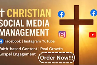 be christian social media manager, youtube virtual assistant, content creator
