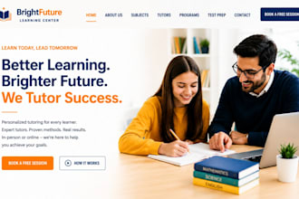 design wix tutoring website tutor learning subject education center website