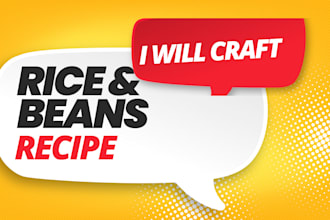 write rice and beans recipe
