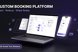 build custom booking app or marketplace saas web application with react and node
