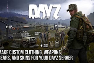 make custom clothing, weapons, gears, and skins for your dayz server