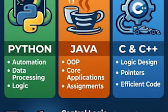be your python, java and c programmer