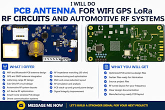 do pcb antenna for wifi gps lora rf circuits and automotive rf systems
