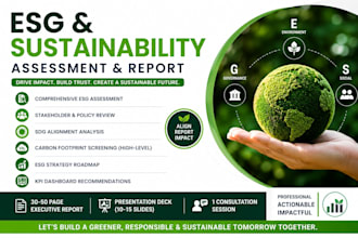 create a professional esg and sustainability report