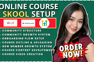 online course promotion course launch skool setup ghl set up
