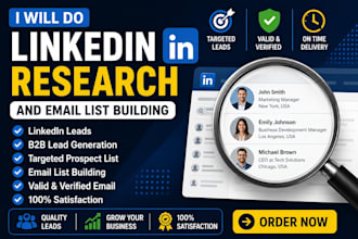 linkedin research and email list building
