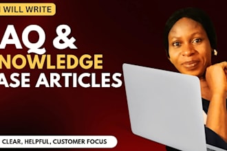 write faq and knowledge base articles