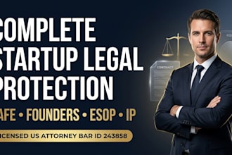 draft startup IP assignment invention assignment and nda as a USA attorney