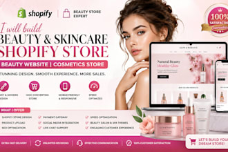 beauty skincare cosmetic makeup shopify store website design shopify migration