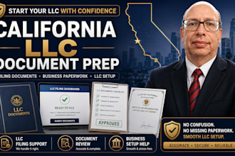 prepare california llc filing documents and business formation paperwork