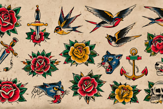 create custom traditional tattoo designs