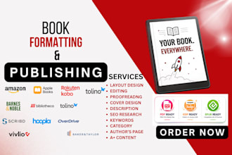 do book formatting, kdp book publishing, paper back, kindle ebook formatting