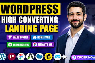 create high converting wordpress landing page design and elementor landing page