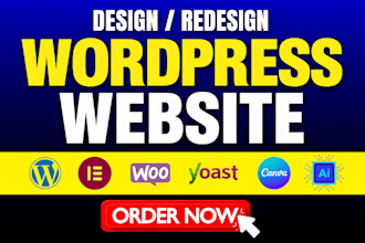wordpress wesbite design, landing page design or wordpress website development