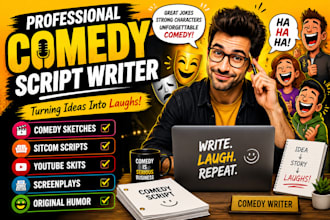 write movie script, humor funny joke comedy script screenplay short film script