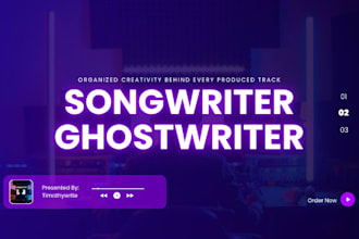 write custom song lyrics and ghostwrite your song in any genre