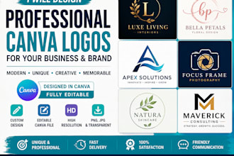 design professional canva logo business brand