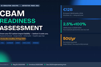 create your eu cbam compliance report and carbon emissions assessment