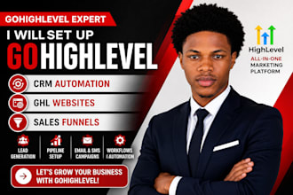 setup gohighlevel CRM automation, ghl websites, gohighlevel sales funnel expert
