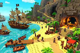 build full roblox game, roblox map, roblox building, roblox ui, roblox scripter