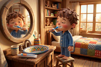 create modern polished claymation 3d ai animation cinematic