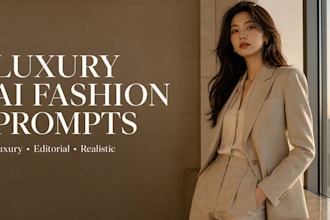 write luxury ai fashion prompts