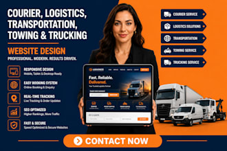build a courier, logistics, trucking, transportation wordpress website