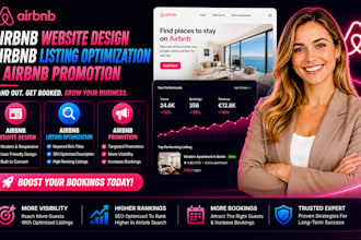 create airbnb website, airbnb listing optimization airbnb promotion management