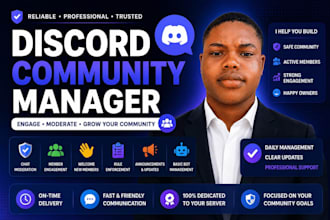 be your discord community manager and moderator