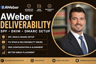 fix aweber email deliverability aweber landing page aweber dkim spf dmarc setup