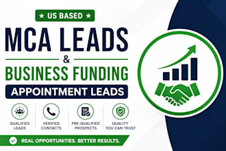 fresh qualified mca leads and business funding appointment leads