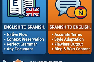 translate to english or spanish your texts or correct them