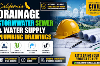 design california drainage stormwater sewer and water supply plumbing drawings