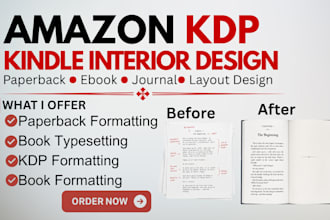 manuscript KDP paperback book formatting amazon kindle book layout typesetting