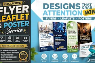 custom design eddm, postcard, leaflet, flyer, handout booklet in canva or adobe