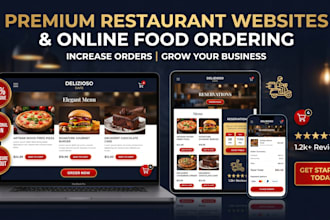 create restaurant cafe hotel bakery website with online food ordering system