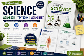 do professional science workbook layout educational materials educational series