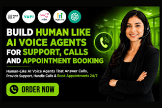 build human like ai voice agents for support, calls and appointment booking