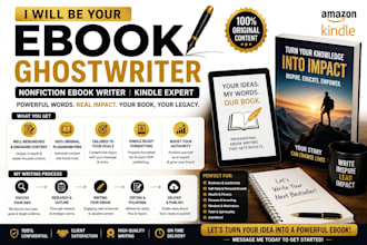 be your ebook ghostwriter nonfiction ebook writer kindle writer