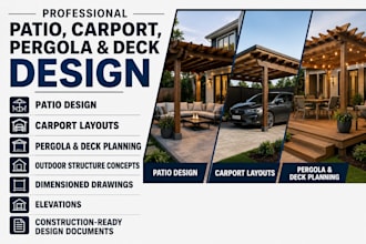 design custom patio carport and deck plans