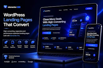 do landing page or wordpress website design using elementor pro
